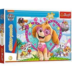 Paw Patrol Trefl Glitter Pussel 100 Bitar