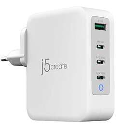 J5Create Väggladdare GaN USB-C 130W 4 porte