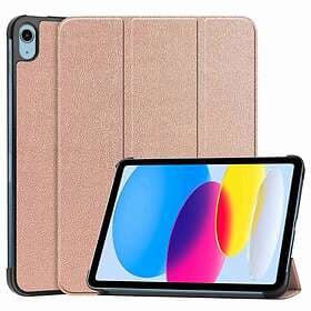 Inskal Apple iPad 10.9" (2022) PU Läder Tri-fold Fodral Rose Gold