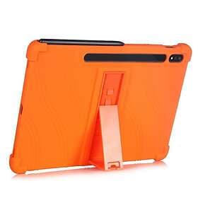 Inskal Samsung Galaxy Tab S7 Plus 12.4" Skal med Stativfunktion Silikon Orange