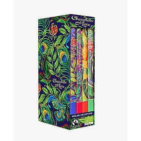 Chocolate And Love Library Box Vegan Choklad 4 st EKO Panama, Rich Dark, Mint & Orange 320g