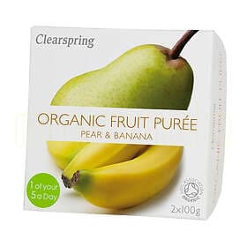 Clearspring Fruktmos Banan, Päron EKO 200g