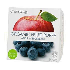 Clearspring Fruktpuré Äpple & Blåbär 200 Gram