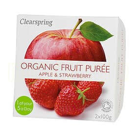 Clearspring Fruktpuré Äpple & Jordgubb 200 Gram