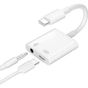 NÖRDIC USB-C till 3.5mm ljudadapter USB-C hörlursadapter och PD 61W laddning