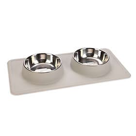 Karlie Dex Diner Set Silikon 2 x 350ml Ø 14 cm ljusgrå