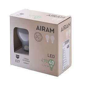 Airam Lampa E27 LED 5W 2700K 470 lumen 2-pack