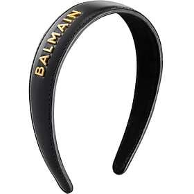 Balmain Genuine Leather Headband, Black