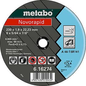 Metabo Kapskiva Novorapid 180 x 1.5 x 22.23 Inox, TF 41