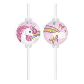 Globos Europe Sugrör Unicorn 4-pack