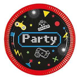 Globos Europe Pappersassietter Gaming Party 8-pack