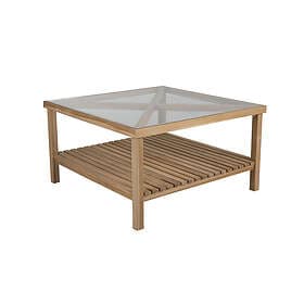 Brafab Varm sofabord Teak m. glas 100 x 100 cm