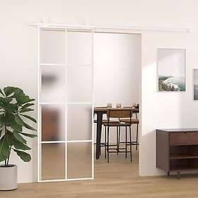 vidaXL Skydedør frostat ESG-glas och aluminium 76x205 cm vit 151669