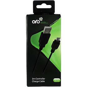 Orb Xbox One Controller Charge Cable 3m Svart