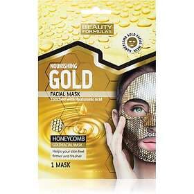 Beauty Formulas Gold närande arkmask för ansiktet med hyaluronsyra 1 st. female