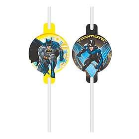 Globos Europe Papperssugrör Batman 4-pack