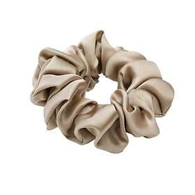 Lenoites Scrunchie i siden Accessoarer & tillbehör Dam Guld 0