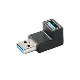 NÖRDIC USB A - USB A 3.0 M-F (angled) Adapter