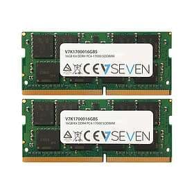 V7 16GB:2x8GB DDR4 RAM 2133MHz SO DIMM 260-pin Icke ECC CL15 (V7K1700016GBS)