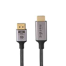 NÖRDIC Displayport - HDMI 4K60Hz 18Gbps 0.2m Adapter DPHM-104