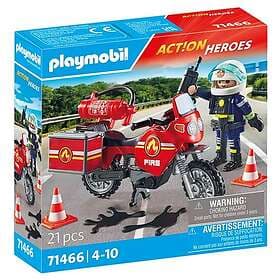 Playmobil Action 71466 Fire Motorcycle & Oil Spill Incident