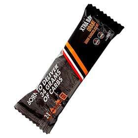 Born X-tra 50g 15 Units Orange And Black Chocolate Energy Bars Box Svart