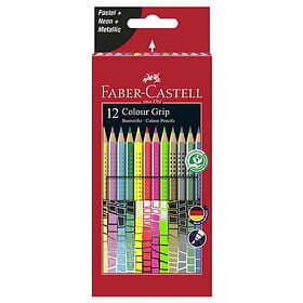 Faber-Castell Grip Akv Färgpennor Effekt 12p