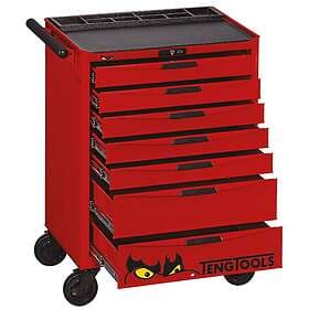 Teng Tools Tool Trolley TCMME11A EVA with 7 drawers och 333 verktyg, röd