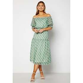 Bubbleroom Occasion Freeda Printed off Shoulder Dress