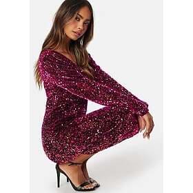 Y.A.S YasPinko Sequin Velvet LS Midi Dres