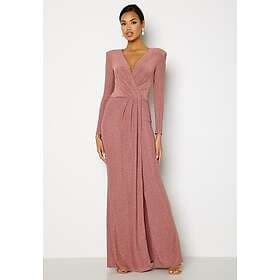 Goddiva Long Sleeve Glitter Maxi Dress