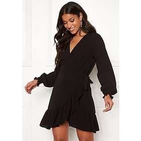 John Zack Frilly Wrap Mini Dress