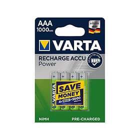 Varta Laddbart AAA 1000mAh 1.2v NiMH 4st