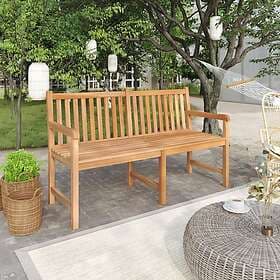 vidaXL Trädgårdsbench 150 cm massiv teak 316623