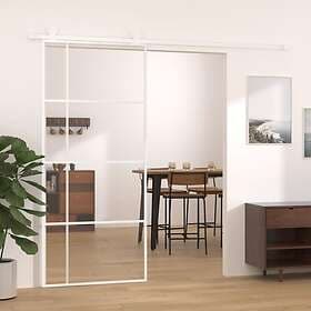 vidaXL Skydedør ESG-glas och aluminium 90x205 cm vit 151684