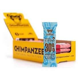 Chimpanzee Protein 50g Cocoa & Coconut Energy Bars Box 20 Units Durchsichtig