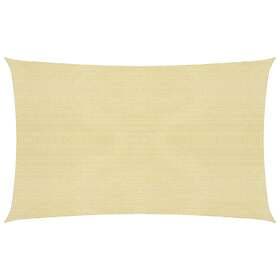 vidaXL Solsegel 160g/m² beige 3x6 m HDPE 311130