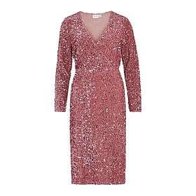 Vila Paljettklänning viYlla L/S Wrap Mid Calf Sequin Dress