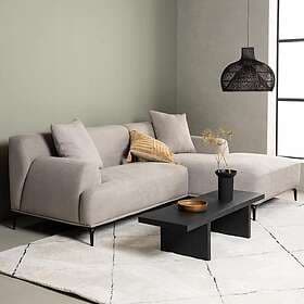 Venture Home 3-sitssoffa Viskan Sofa Matte black Light grey Fabric 30008-106