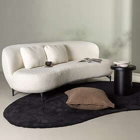 Venture Home 3-sitssoffa Luna Sofa Black White Boucle 30005-101