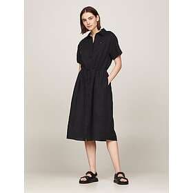 Tommy Hilfiger Linneklänning SS Midi Shirt Dress