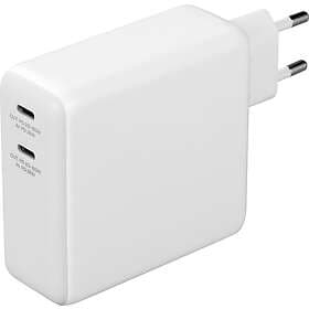 Deltaco Väggladdare med USB-C och Powerbank 9600mAh