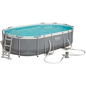 Bestway Komplett Familjepool Power Steel Pool 10,949l 488x305x107cm