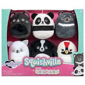 Jazwares Squishville 6-pack, Black and White Squad