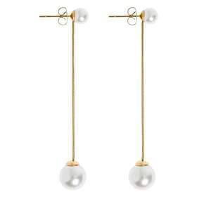 Timi Of Sweden Estelle Pearl Chain Earrings Stainless Steel