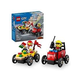 LEGO City 60458 Pizza vs. Fire Truck Race Car Pack