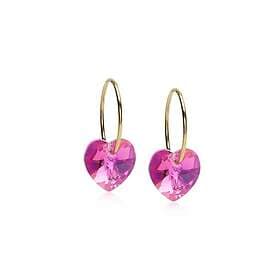 Blomdahl GT Ear Ring 14 mm, Heart 10 Rose