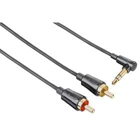 Hama 3 Stars Flexi-Slim 3.5mm (angled) - 2RCA 0.75m