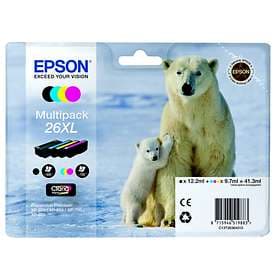 Epson 26XL (Sort/Cyan/Magenta/Gul)