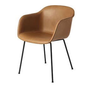 Muuto Fiber Armchair (tube bas, läder)